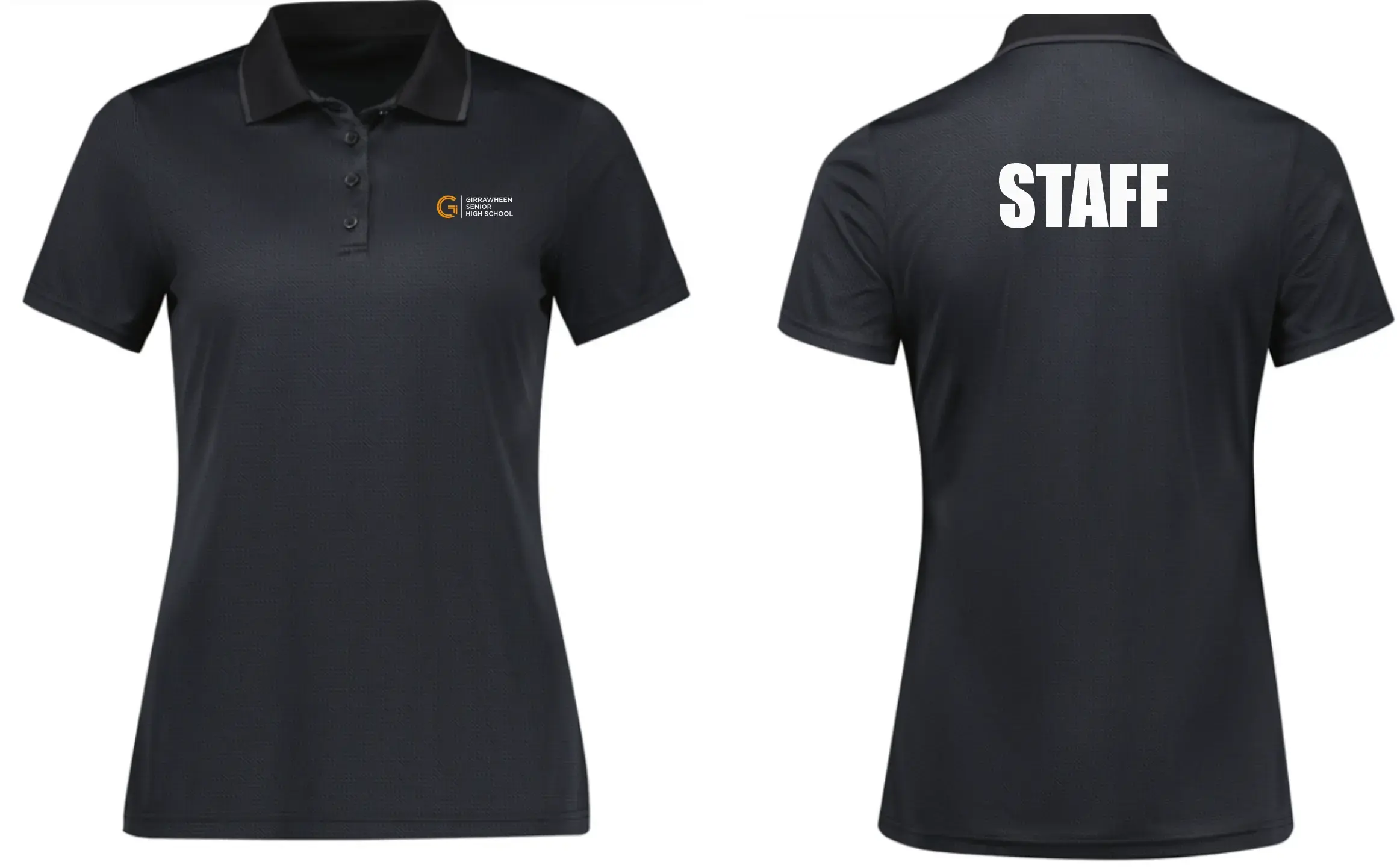 Girrawheen Senior High School Staff Women's Echo Black Polo P412LS Biz Collection